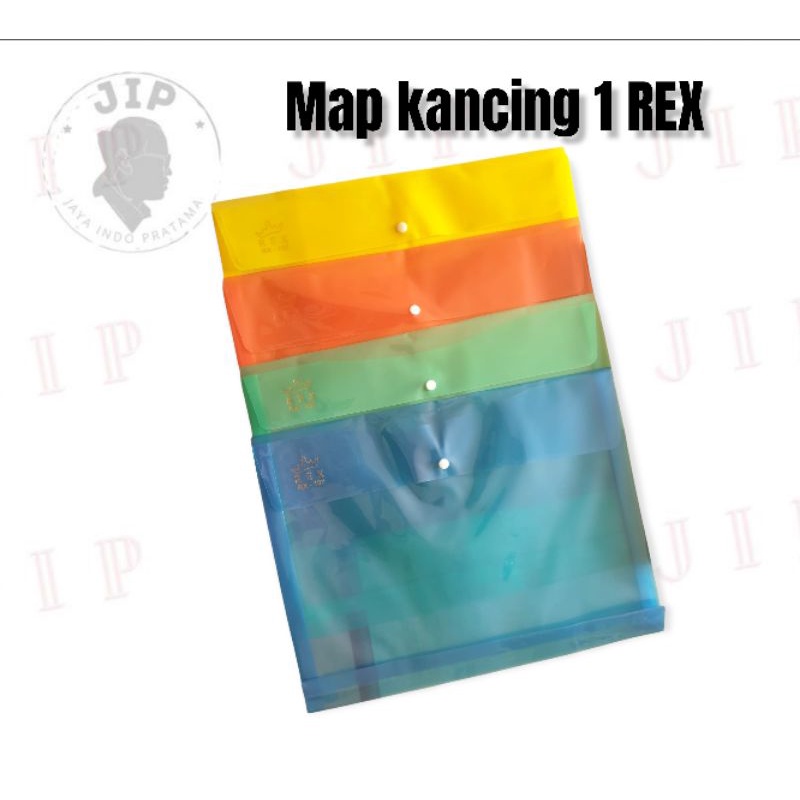 

(1 PCS) Map Kancing Rex Plastik F4 Folio - Map File Bag Folder Kancing 1 Plastik- Penyimpanan Dokumen Berkas File Bahan Plastik