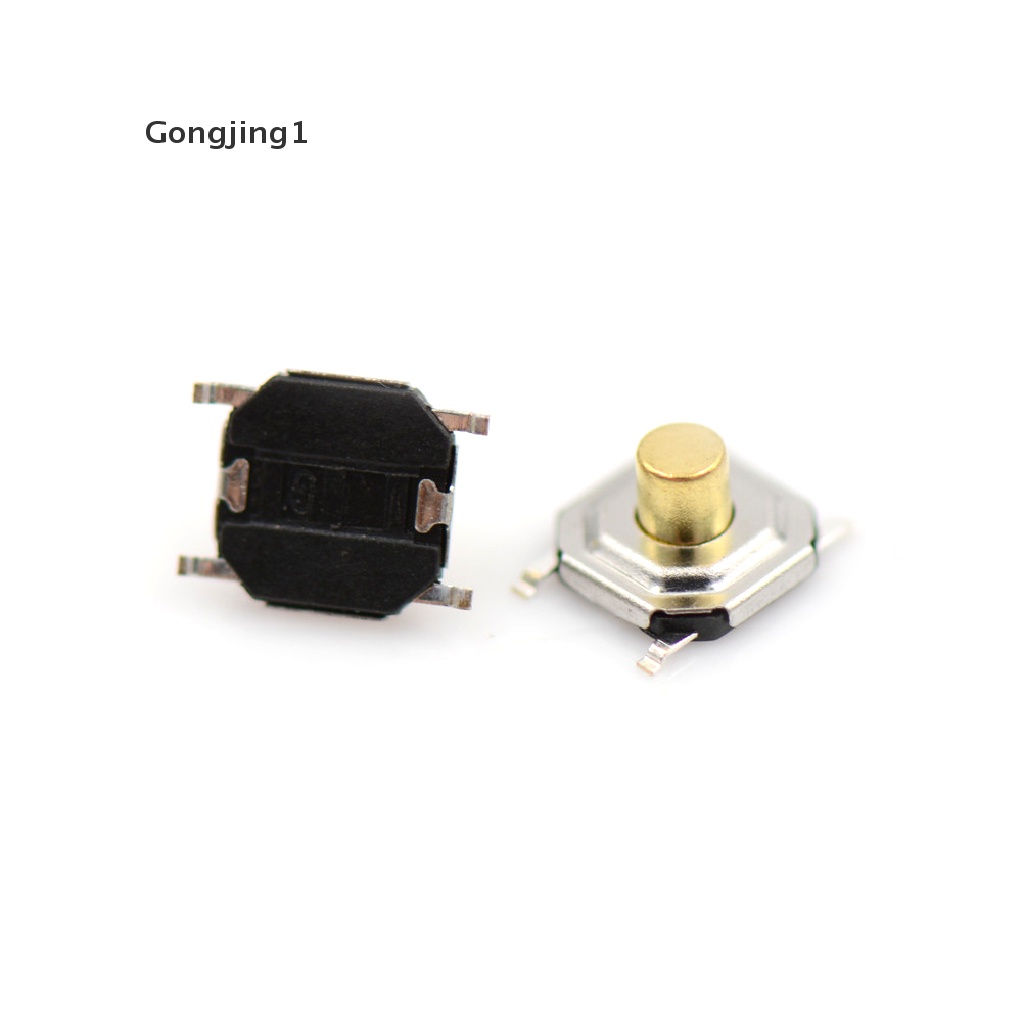 Gongjing1 20pcs Saklar Tombol Tekan Micro 4x4 X 3mm Bahan Tembaga Anti Air