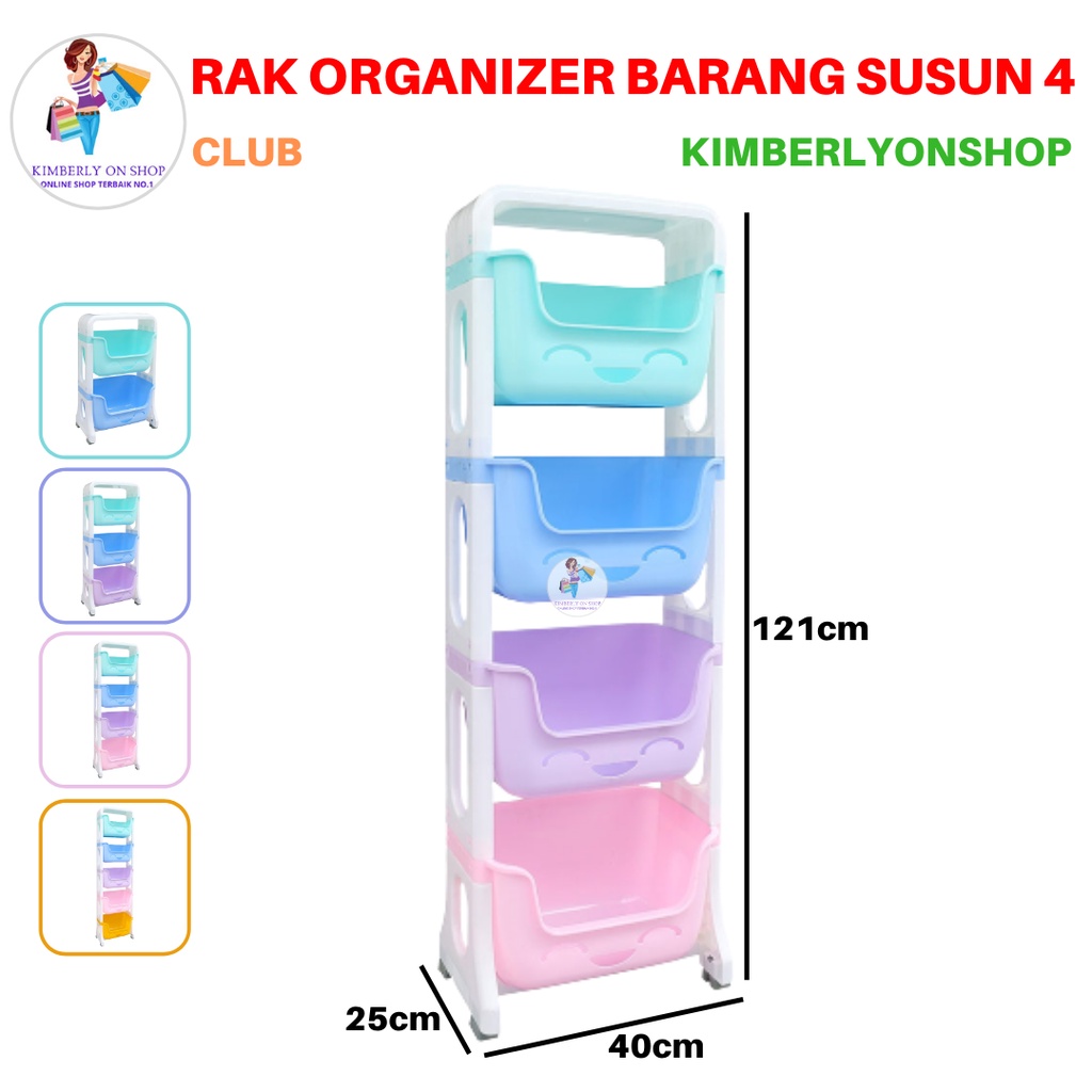 Rak Organizer Plastik Serbaguna Hapy Kids Rack Susun Club Furniture