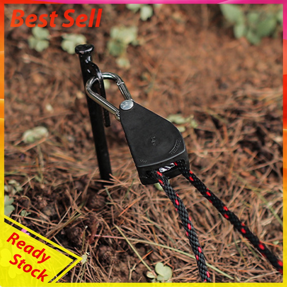 Tent Pulley Rope Buckle Fastener Windproof Adjustable Camping Stop Buckles