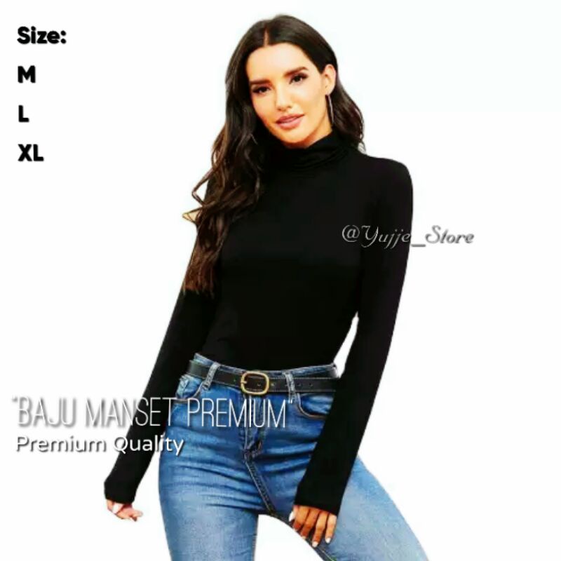 Manset Kaos Premium | Manset Wanita Lengan Panjang | Manset Putih Polos | Manset Putih Lengan Panjan
