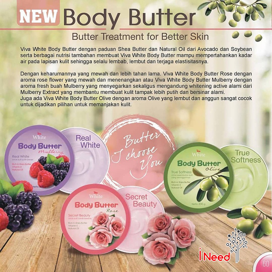 (INEED) VIVA WHITE BODY BUTTER - VIVA BODY BUTTER 200 gr