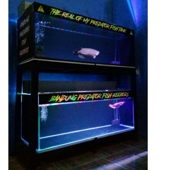 ㅮ Stiker Aquarium | Stiker Channa | Stiker ikan predator | stiker awas ikan galak ㅉ