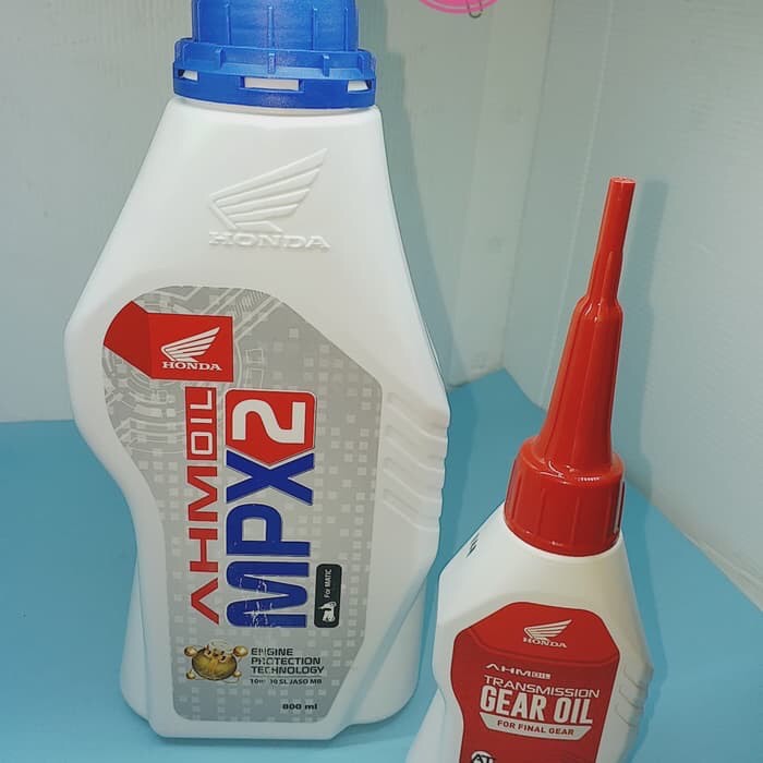 PAKET OLI MESIN 800 ML DAN GEAR GARDAN 120 ML MPX 2 ORIGINAL AHM