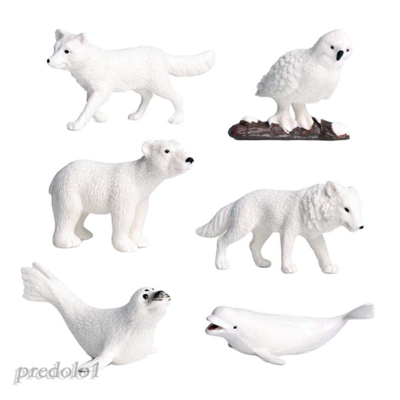 [PREDOLO1] Miniatures Decor Polar Animal Figurines Micro Landscape DIY Accessories