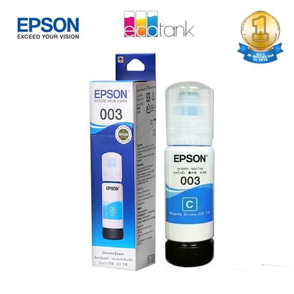 Tinta Epson 003 Hitam / Tinta For L1110 L3110 L3116 L3150 L3156 L5190 / Tinta Epson jamin Original
