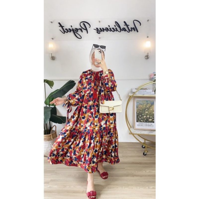 Lexy dress maroon by intalicious project