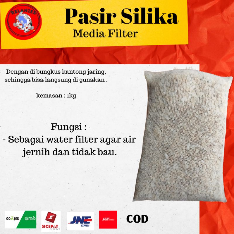 PASIR SILIKA WATER FILTRASI MEDIA FILTER KOLAM KOI