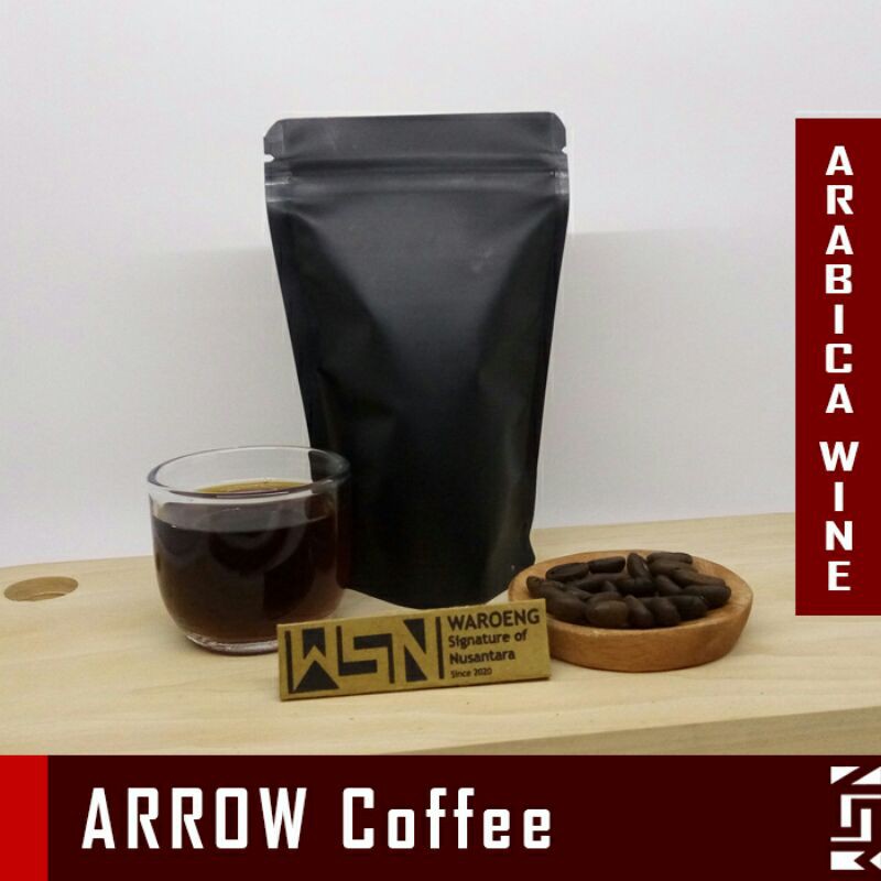 

Kopi Arabika Arrow Arabica Royal Wine Roasted Coffee Beans Biji atau Gilingan 90 g