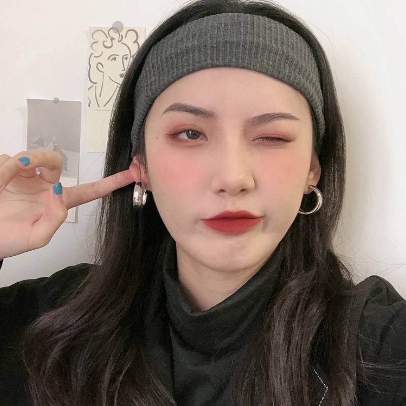 Papaozhu Vintage Emas Logam Besar Bulat Hoop Anting Untuk Wanita Gadis Chic Fashion Geometris Anting Kepribadian Telinga Perhiasan Pesta
