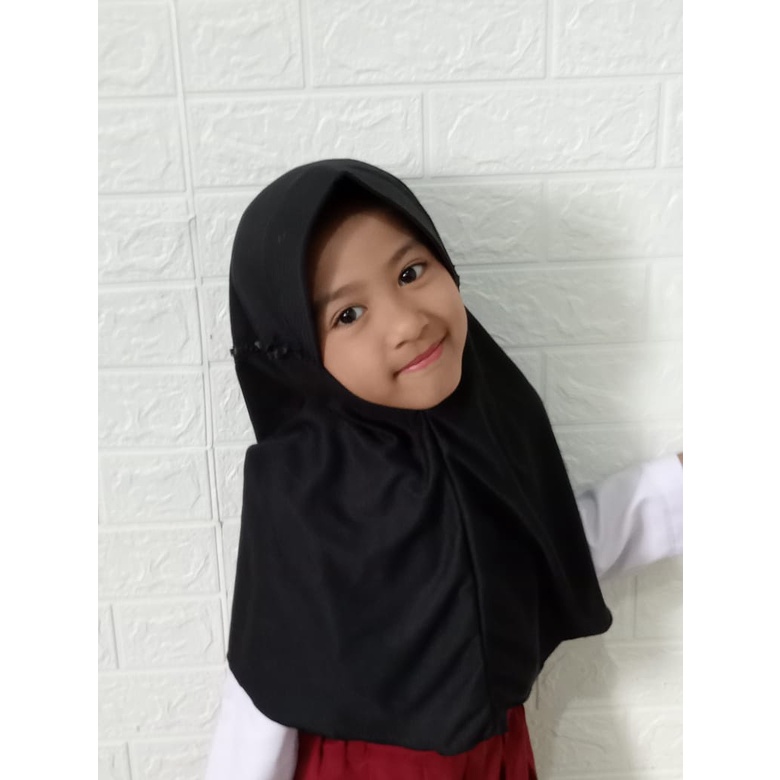 kerudung sekolah anak hijab anak serut