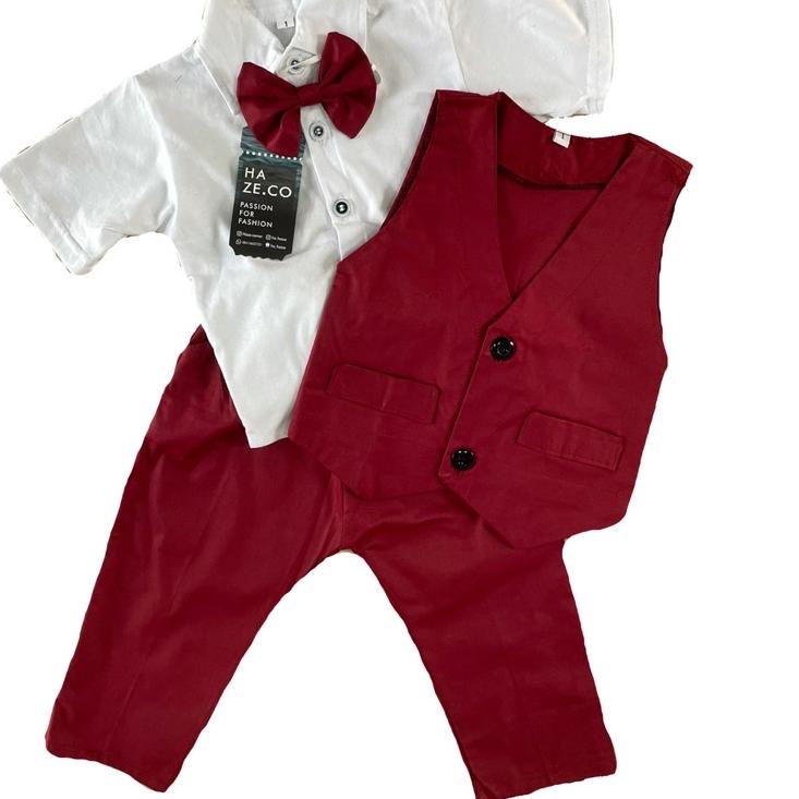 Hot Sell.. Setelan jas formal baju anak bayi 3 bulan - 5 tahun lucu murah rompi grosir pesta ulang c