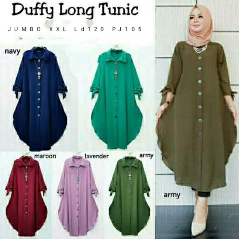 DUFFY LONG TUNIK/TUNIK WANITA/ATASAN WANITA