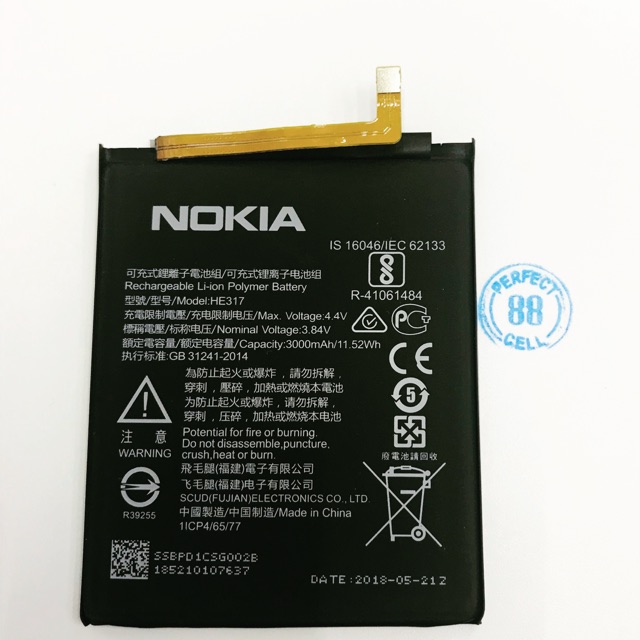 Baterai Nokia 6 HE317 - TA1000 - TA1003 Ori