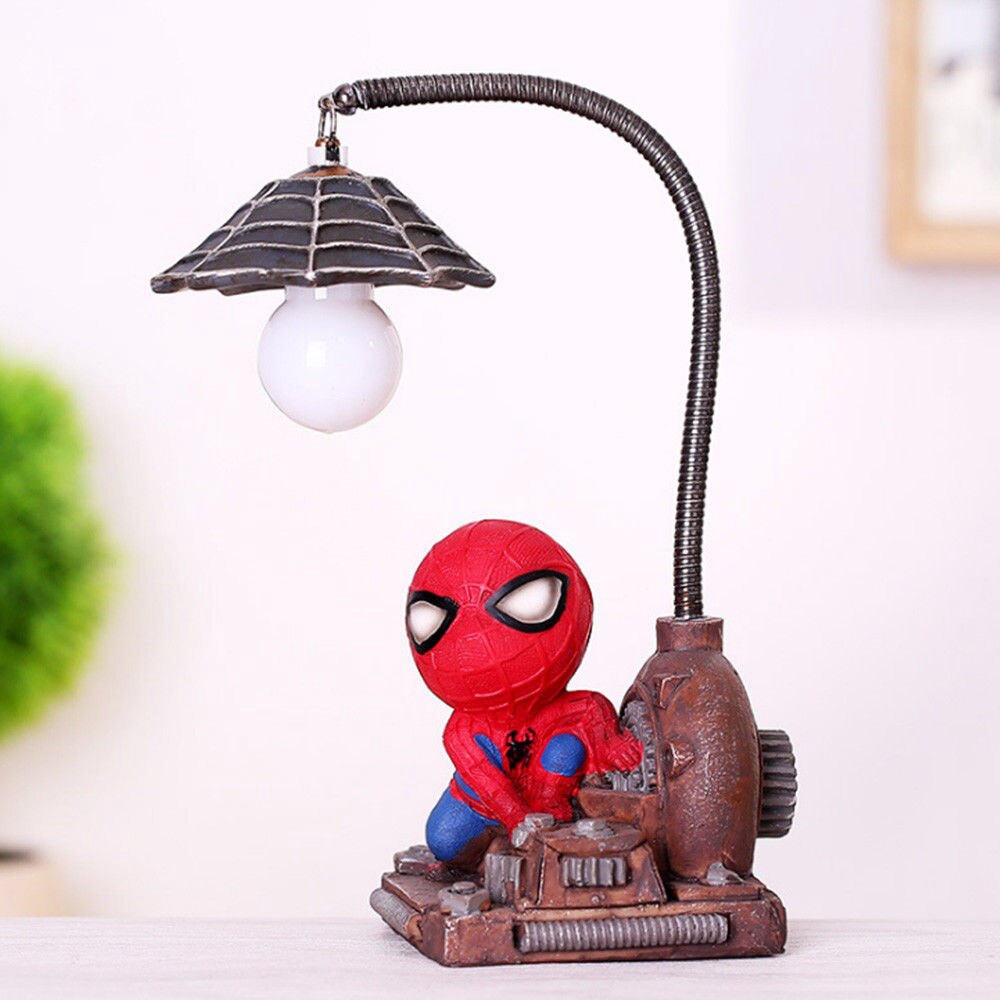 Spiderman Lampu Tidur Led Resin Spider Man Lampu Untuk Anak Kamar Anak Dekorasi Kiri Rumah Hadiah Natal Ulang Tahun