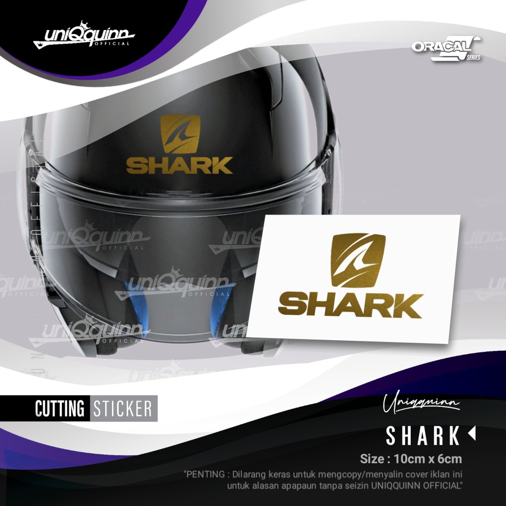 UQ Stiker Helm Shark [ Cutting Sticker ] Stiker Helm Motor Shark / Stiker Custom