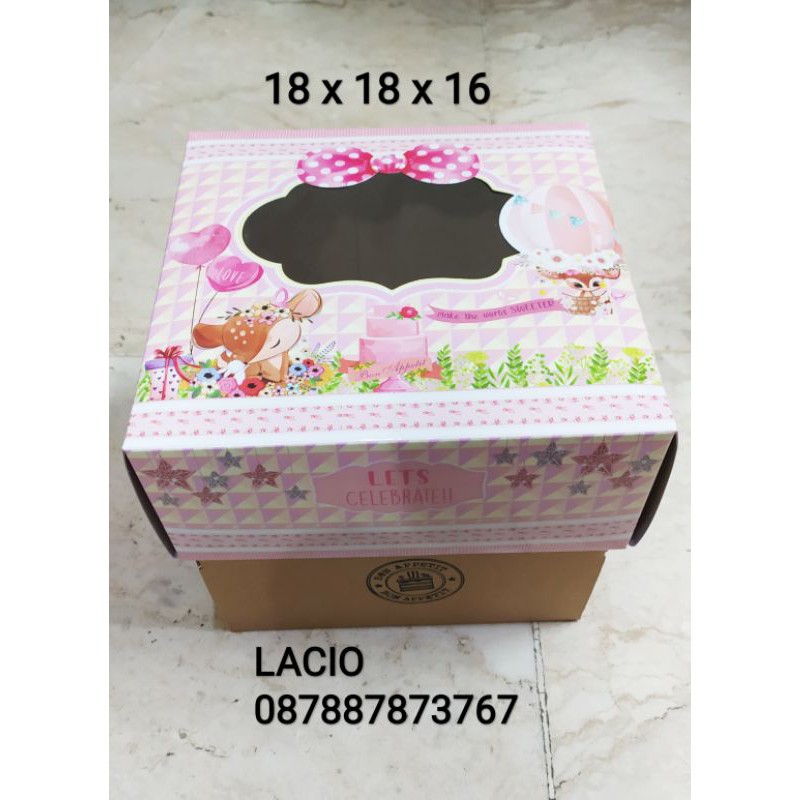 

Dus Kue Cake Box Bon Appetit 18 x 18 x 16
