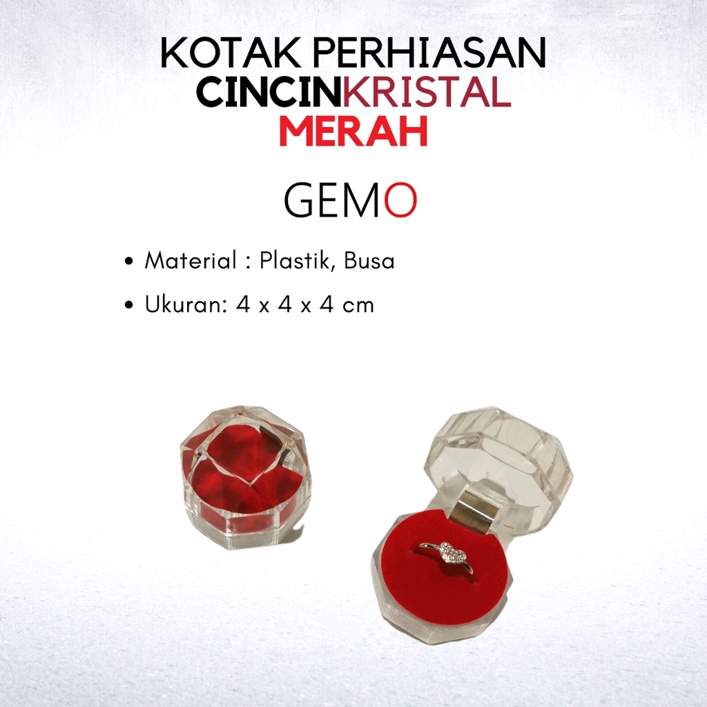 Kotak Cincin Model Kristal / Ring Box Unik Lucu Tersedia Pilihan Tiga Warna Tempat Perhiasan Jewelry Lucu Unik Murah untuk  Seserahan / Akad Pernikahan / Hantaran Tunangan Nikah Kawin cocok untuk Aksesoris Emas Berlian / Perak Permata Akik yang Berharga