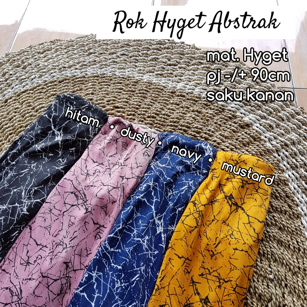 Rok Panjang Motif - Rok Hyget Mayung Saku Samping - Rok Muslim Termurah