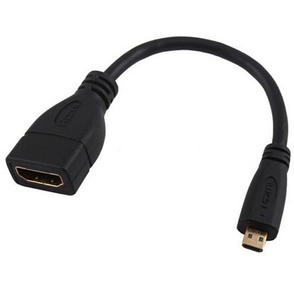 MOJITO Micro HDMI-compatible Male D to HDMI-compatible Female A Jack Adapter Cable