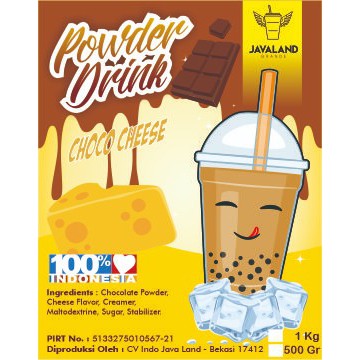 Javaland Bubuk Minuman Rasa Choco Cheese / Keju 1Kg - Regular Plain | Bubble Powder Drink Boba