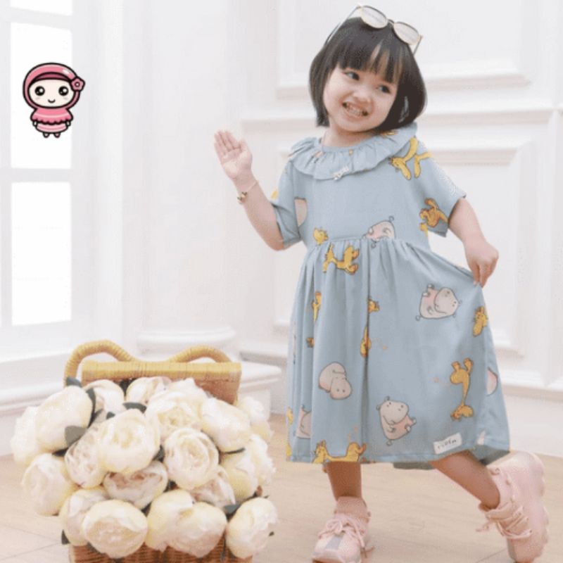 Afsheenastore Dress Anak Rayon Minie