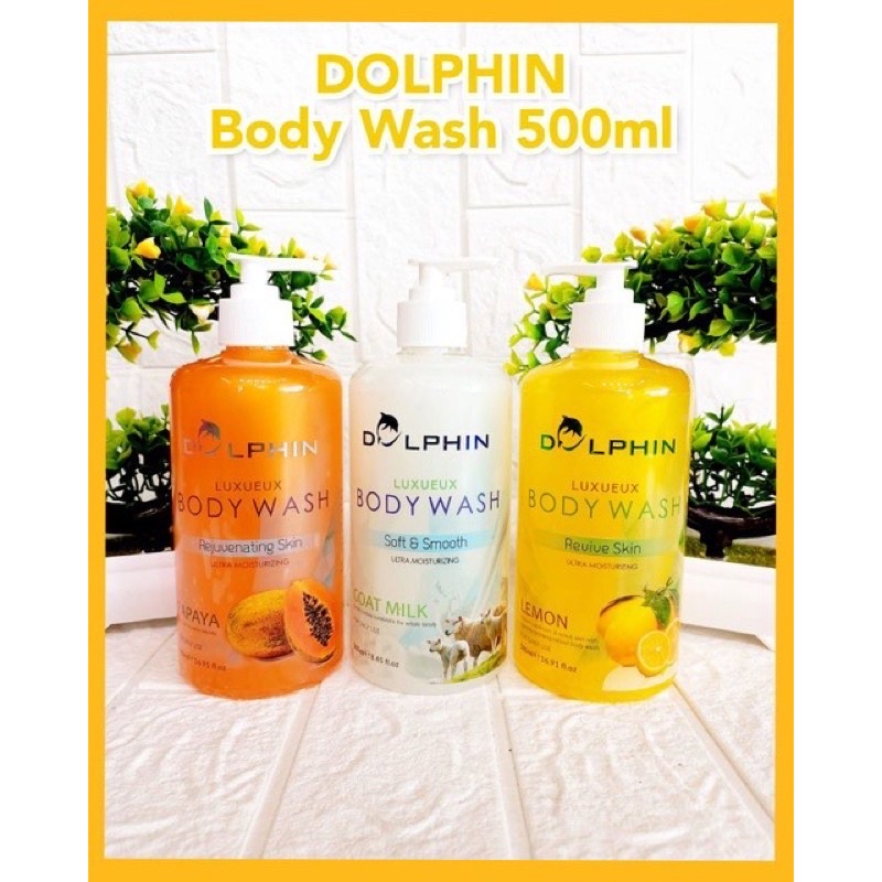 DOLPHIN BODY WASH 500 ML PAPAYA SABUN MANDI DOLPHIN BPOM 100% ORIGINAL