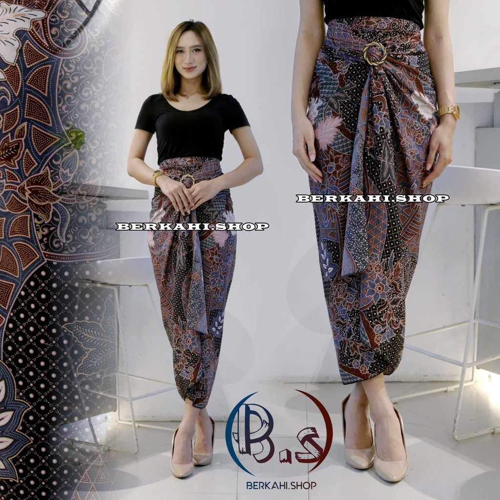 rok lilit batik bawahan kebaya modern rok serut batik rok lilit batik kain lilit murah lilit batik modern motif aurel lilac