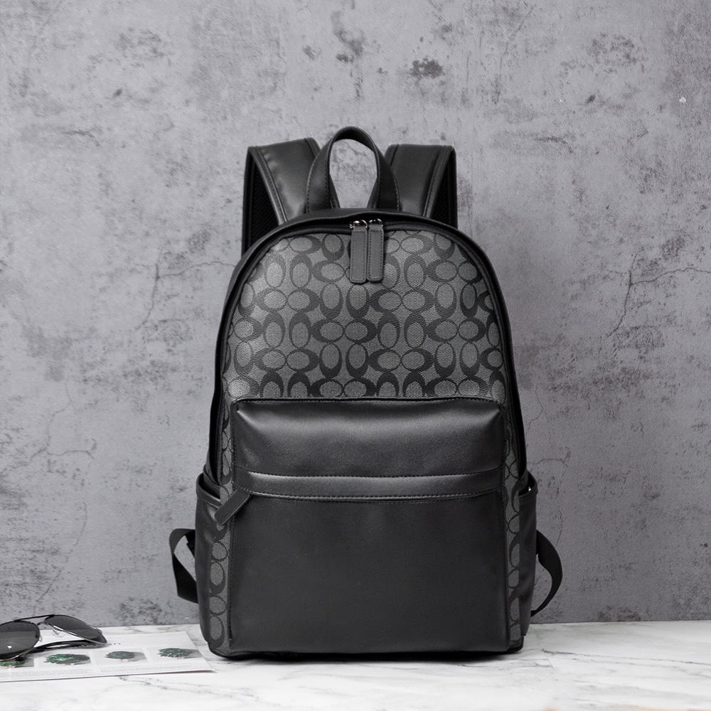 TAS RANSEL 9024 SEKOLAH LIBURAN PREMIUM IMPOR MUAT LAPTOP KULIT PU TEBAL ANTI AIR