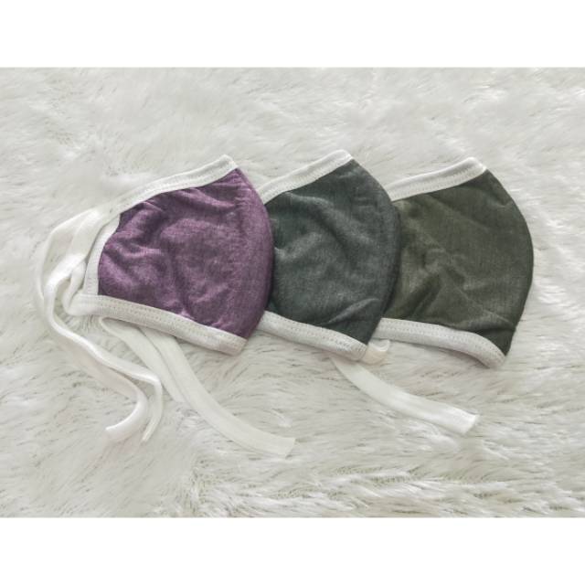 Masker Kain 3ply Cotton Misty (isi 3)