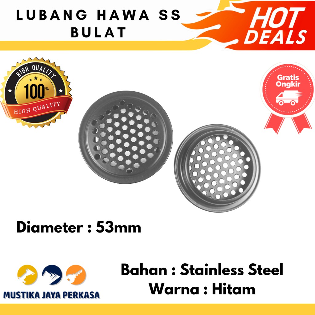 Lubang Hawa Udara Angin Furniture Stainless Steel Plastik Murah SS