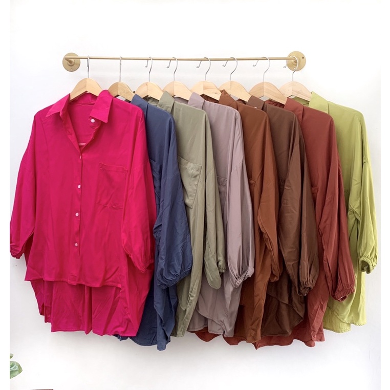 HANNA SHIRT || KEMEJA RAYON OVERSIZE