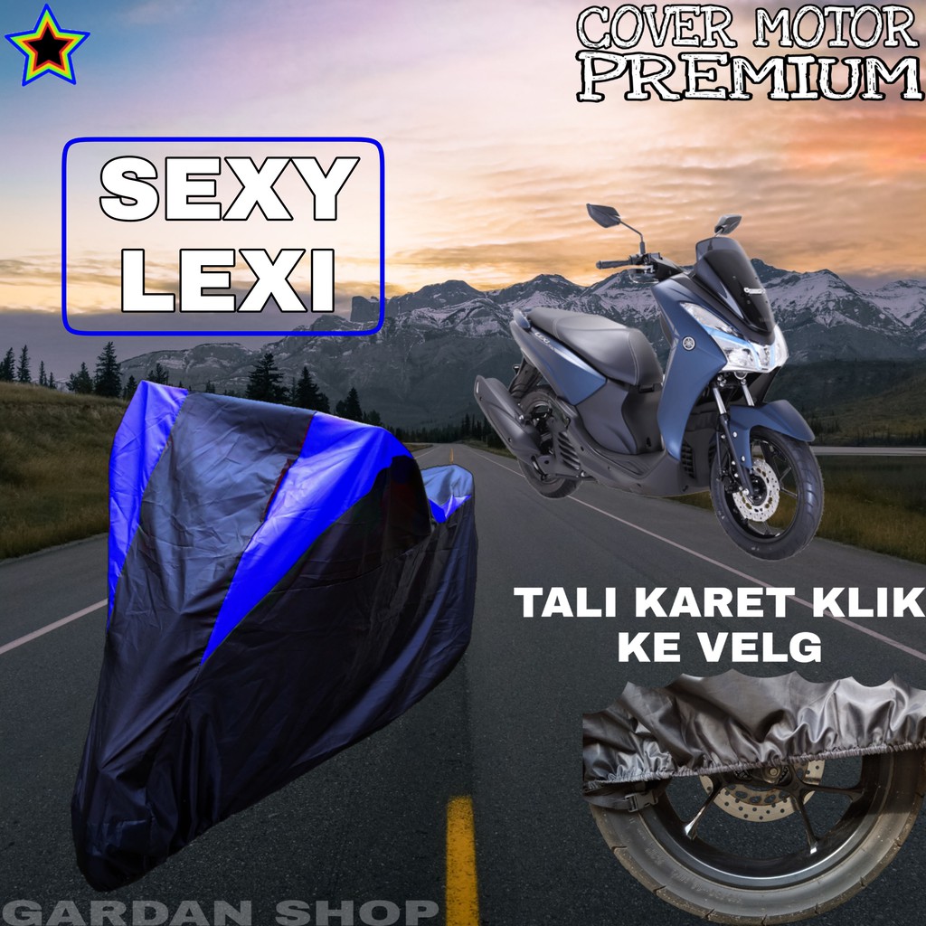 Sarung Motor SEXY LEXI Hitam BIRU Body Cover Sexy PREMIUM