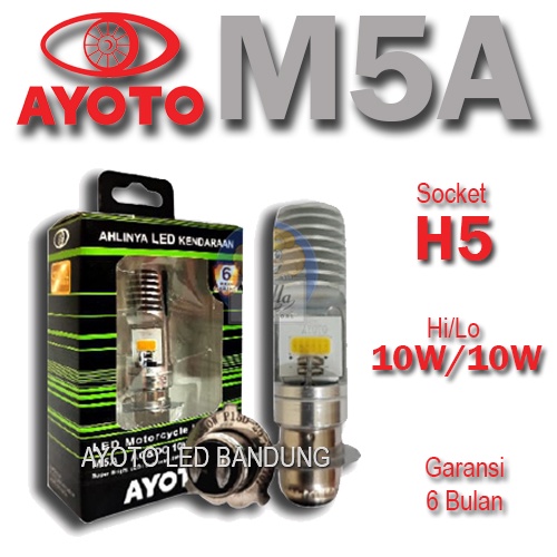 Lampu Depan LED Motor AYOTO M5A AC/DC Watt 10 Piringan Kaki 3
