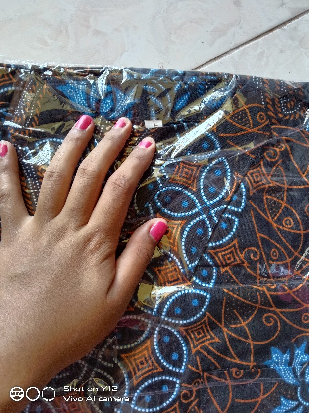 Bswart Batik Hrb026 Kenongo Hem Pendek Padi Pekalongan M L Xl Batik Pria Murah Modern Grosir