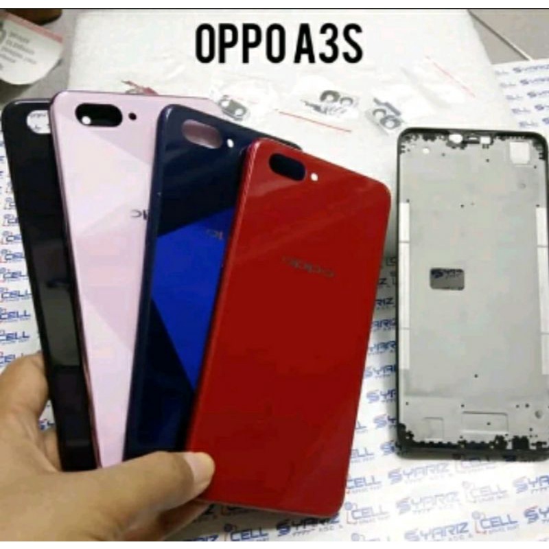 HOUSING CASING KESSING FULLSET OPPO A3S KESING BACK DOOR COVER PLUS FRAME LCD OPPO A3S