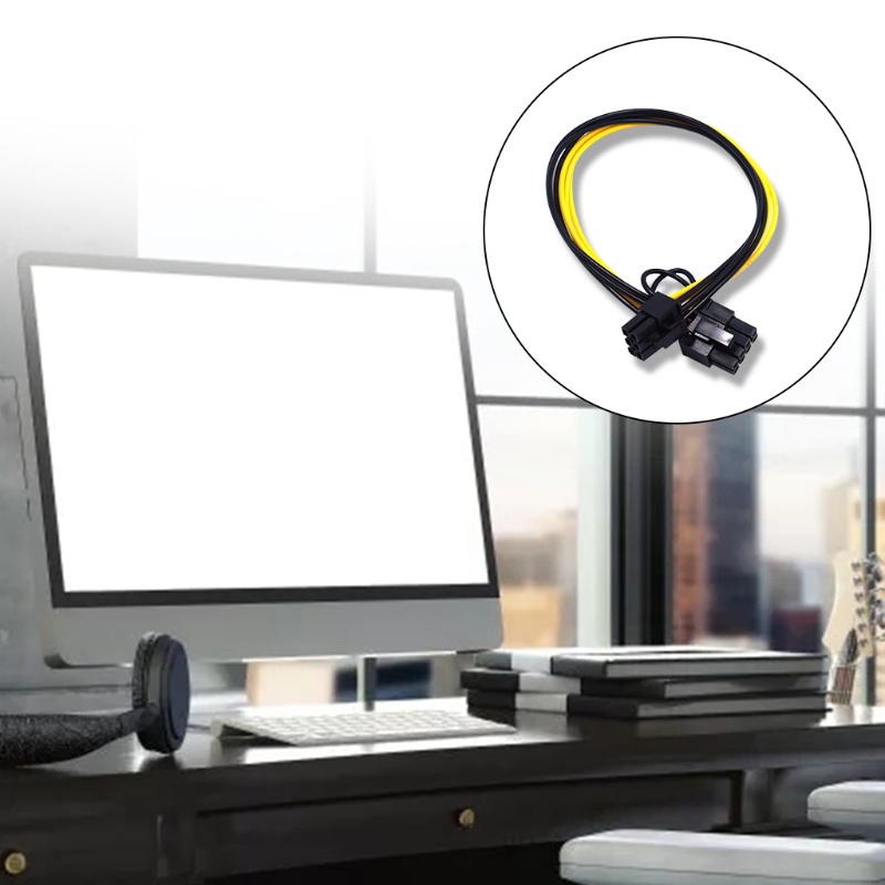 Kabel Ekstensi Power Supply btsg 6pin Ke 8Pin Kabel Adaptor 8Pin GPU 6pin Male to 8Pin (6+2) Male Graphics Card Power