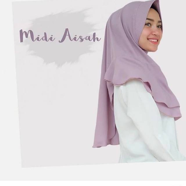 (Best Sell) Hijab Instan Khimar Bahan Wolfis NEW MIGI Kekinian