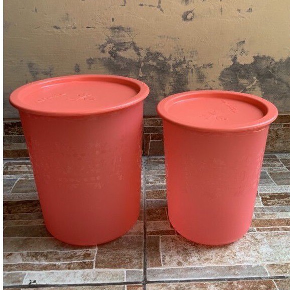 Toples small canister set peach / vineyard / tosca / ungu tupperware set ( 2 pcs )