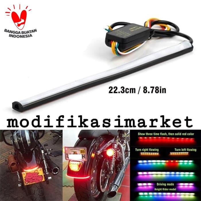 LED BAGASI RGB MOTOR LAMPU PLAT RGB MOTOR LED RGB MOTOR 23 CM