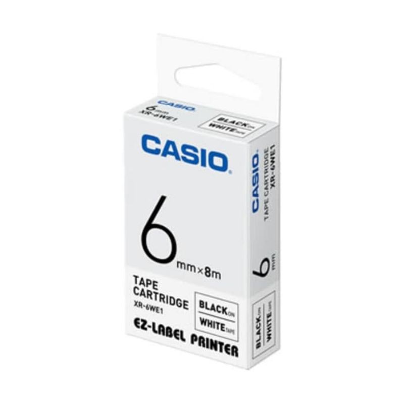 

Label Printing Casio 6mm White XR-6WE1