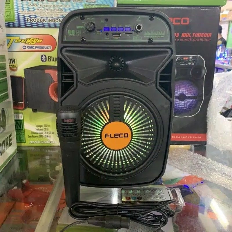 SPEAKER FLECO F-6615 BLUETOOTH FREE MIC KARAOKE X-TRA BASS