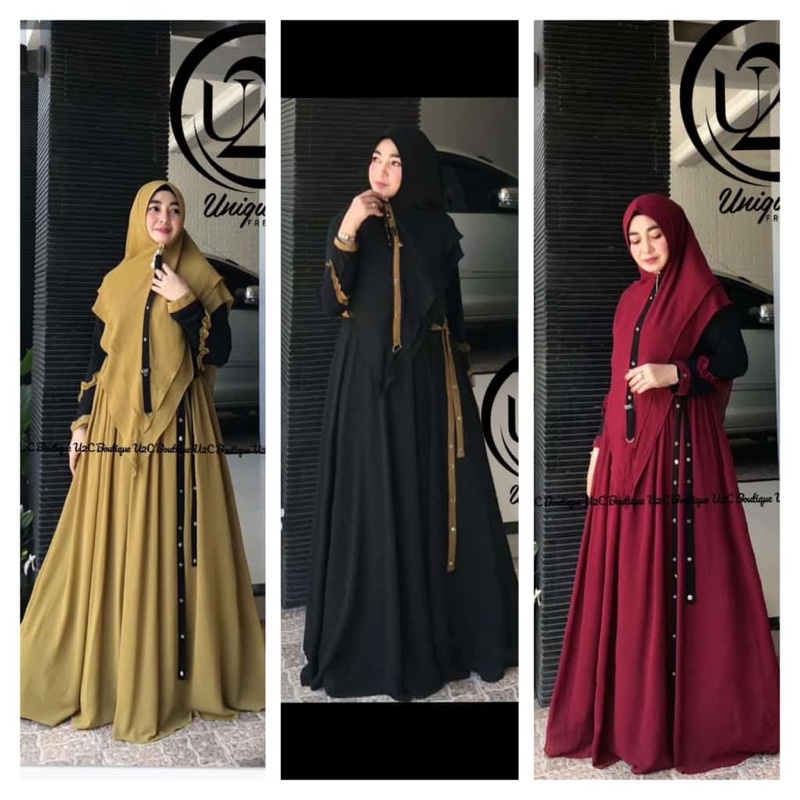 Kanza Syari Premium,Kanza u2 original,gamis branded original,gamis syari moderen,gamis syari branded