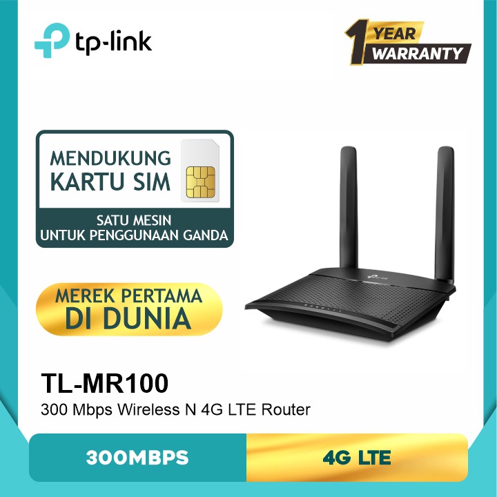 TP-LINK TL-MR100 4G LTE Router 300 Mbps Wireless N 4G LTE Router