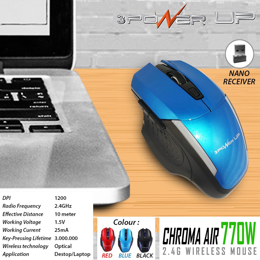 Mouse Wireless Power Up Chroma Air 770W