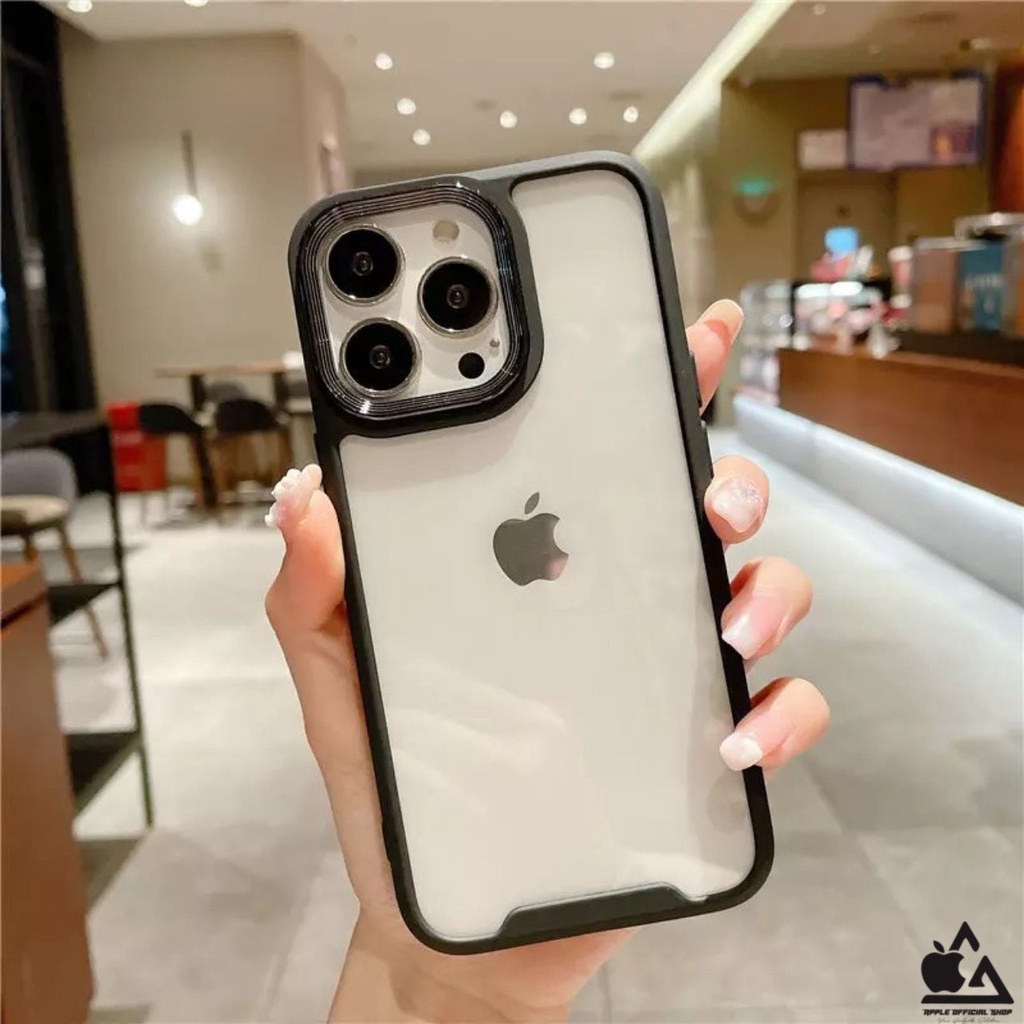 Softcase Candy Bening Chrome OPPOA5S A12 A11K A15 A15S A54 A16E A16K A55 A76 A96 RENO 7 4G 5G 7Z 5G A16 A74 4G A95 With Frame Camera Pelindung Kamera Softcase Silikon Jelly Clear Cover Bukan Hardcase Silicone