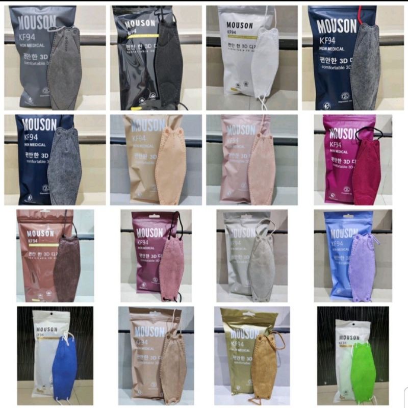 masker KF94 Mouson 1pak isi 10pcs masker mouson embos original / masker / masker face mask /masker kf94 disposable mask / kf94