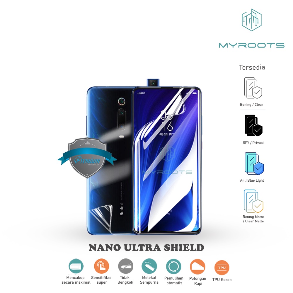 ANTI GORES JELLY HYDROGEL REDMI K20 - K20 PRO -ANTI SHOCK SCREEN GUARD PROTECTOR LOG ON