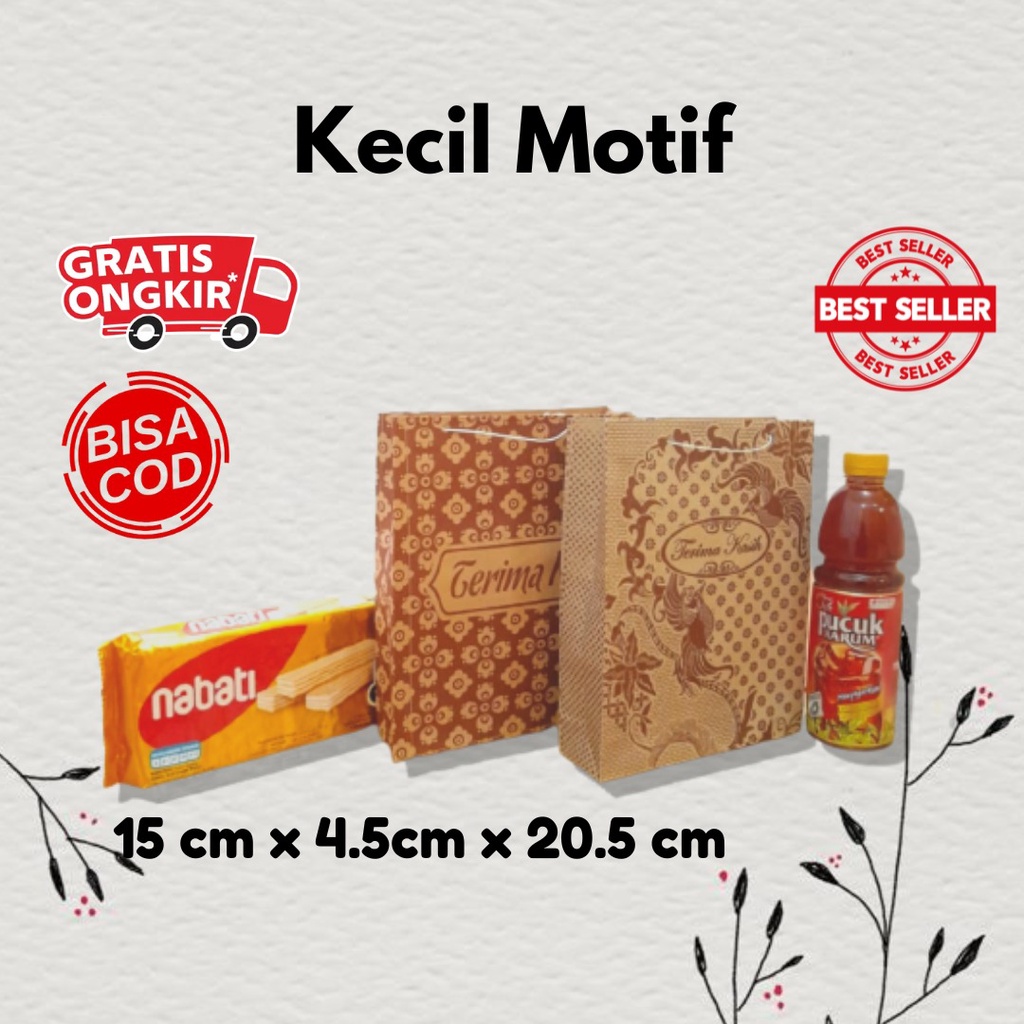 

Paper bag KECIL MOTIF TALI KERTAS 15 x 4.5 X 20.5 / paperbag batik / tas kertas kakak kecil kado souvenir makanan kue ulang tahun