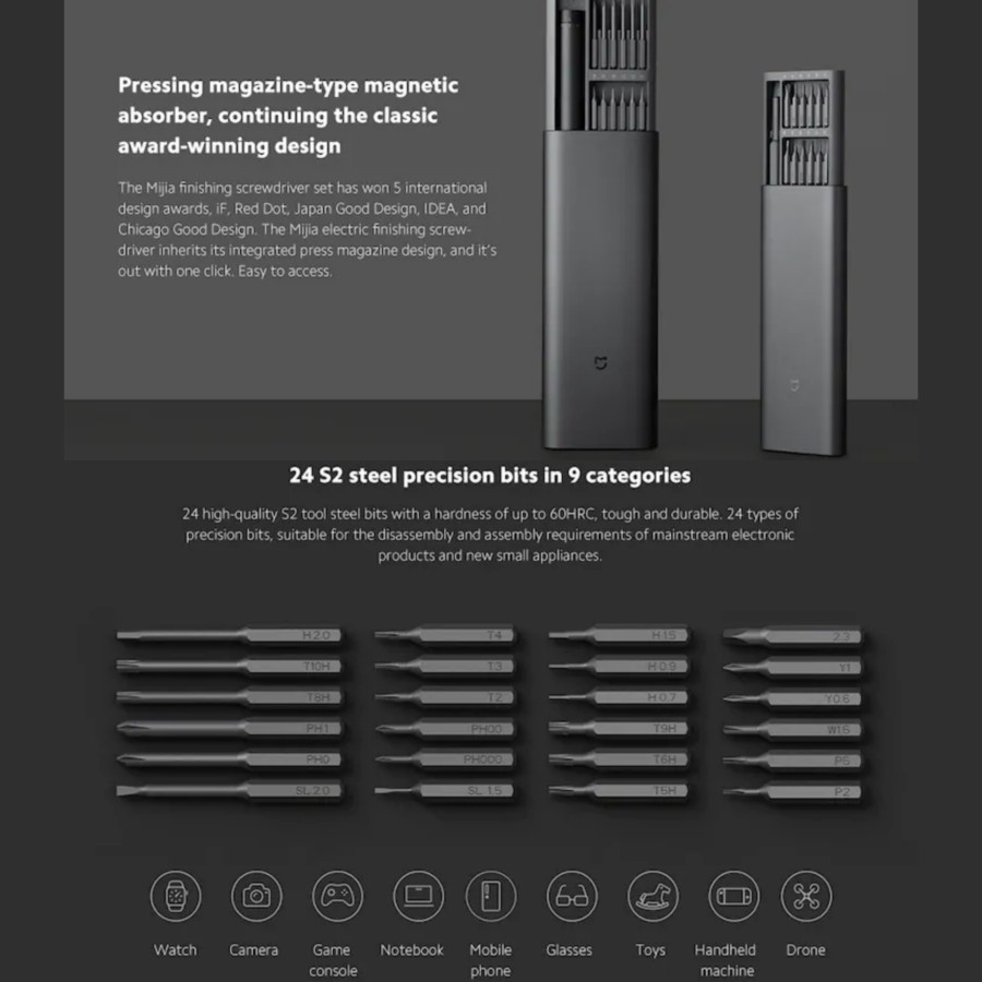 Mijia Electric Precision Screwdriver 24in1 - Obeng Elektrik 24 in 1